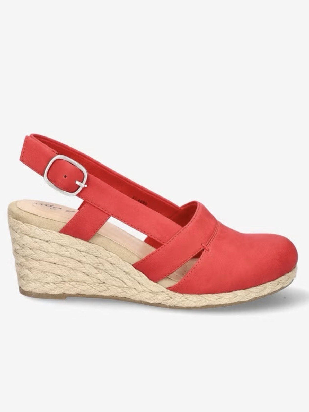 Easy Street Stargaze Red Espadrille Wedge Sandals Women’s Size 6 New